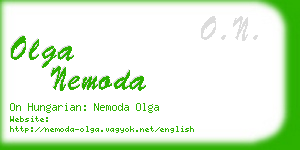 olga nemoda business card